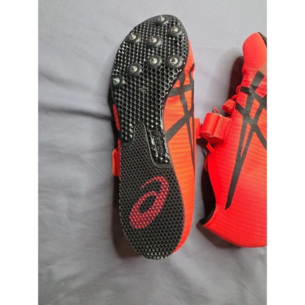 Asics Long Jump Pro Track & Field Spikes Shoes 1093A032 Neon Orange Men's 11